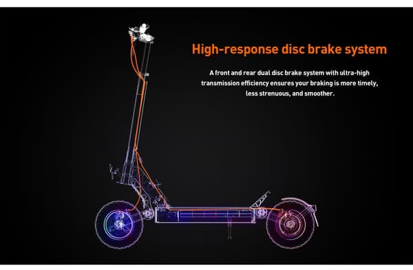 JOYOR S8 48V 26Ah batteri, 600W motor, 10-tums däck, maxhastighet 25 km/h, max räckvidd 90 km