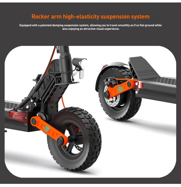 JOYOR S8 48V 26Ah batteri, 600W motor, 10-tums däck, maxhastighet 25 km/h, max räckvidd 90 km