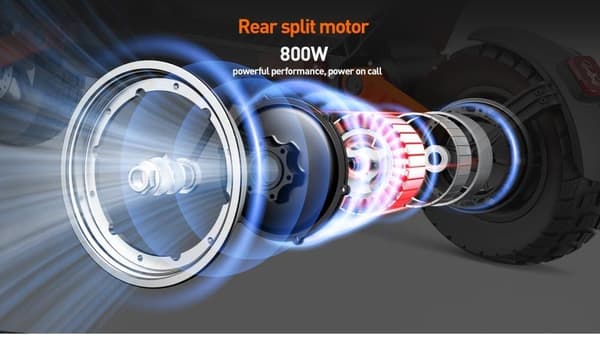 JOYOR S8E 48V 26Ah batteri, 800W motor, 10-tums däck, maxhastighet 25 km/h, räckvidd 80 km