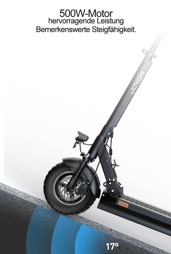 JOYOR Y8-S 48V 26Ah batteri, 500W motor, 10-tums däck, maxhastighet 20 km/h, räckvidd 100 km