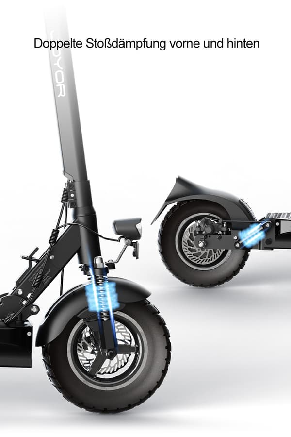 JOYOR Y8-S 48V 26Ah batteri, 500W motor, 10-tums däck, maxhastighet 20 km/h, räckvidd 100 km