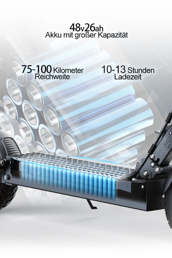 JOYOR Y8-S 500W motor, 10-tums däck, 48V 26Ah batteri, maxhastighet 20 km/h, räckvidd 100 km