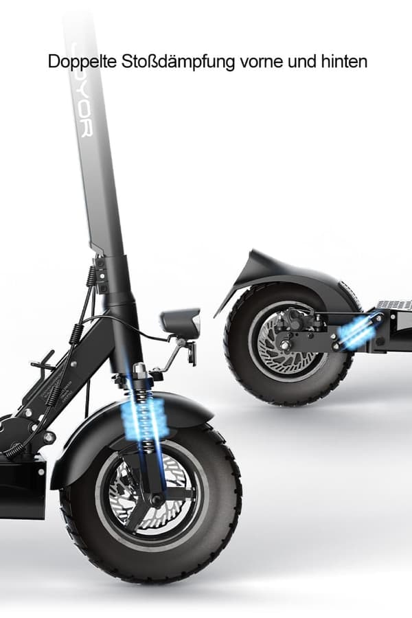 JOYOR Y8-S 500W motor, 10-tums däck, 48V 26Ah batteri, maxhastighet 20 km/h, räckvidd 100 km