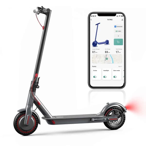 Lamtier T4 PRO 8,5 tuuman kokoontaitettava sähköpotkulauta, 350 W moottori, 25 km/h, 10,4 Ah akku, 30 km toimintasäde, Bluetooth-sovellustuki