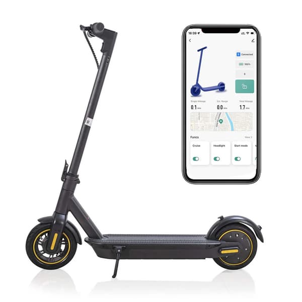 Lamtier T4 Max 10'' hopfällbar elsparkcykel, 500W motor, maxhastighet: 33 km/h, 15AH batteri, 40-50 km räckvidd, inre bikakeformade däck
