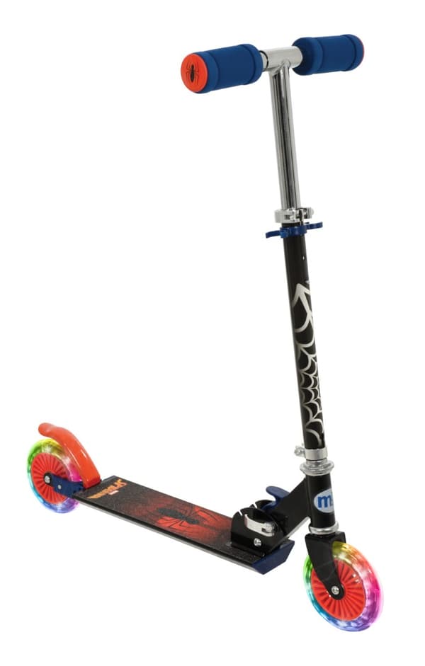 Spider-Man Fällbart sparkcykel med Ljusande Hjul