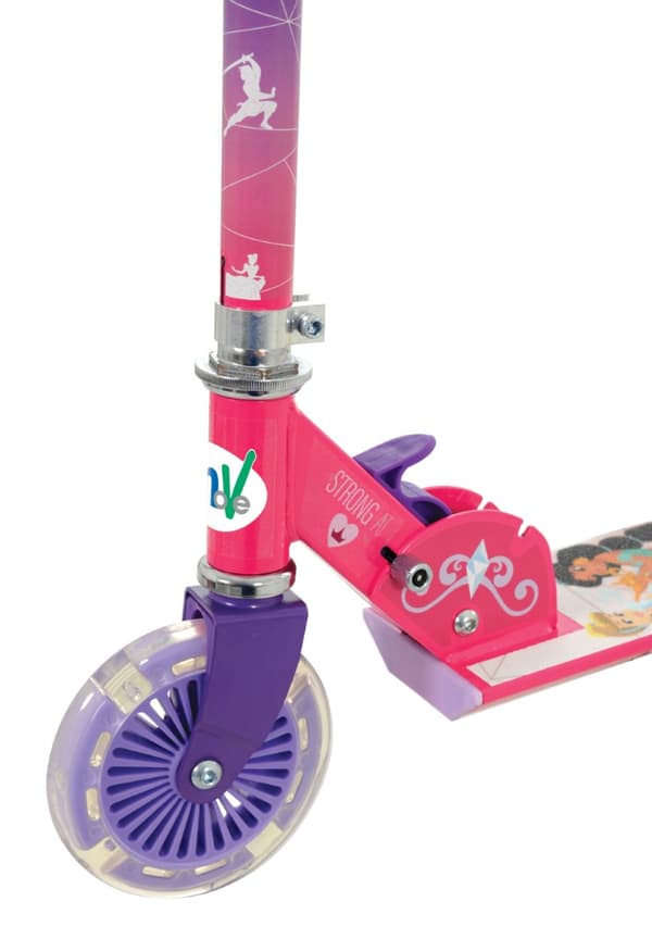 Disney Princess Fällbart sparkcykel med Ljusande Hjul