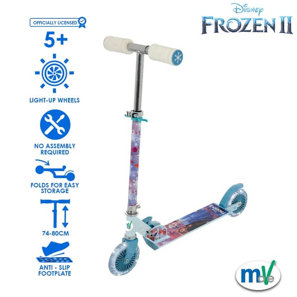 Disney Frost 2 Fällbart sparkcykel med Ljusande Hjul