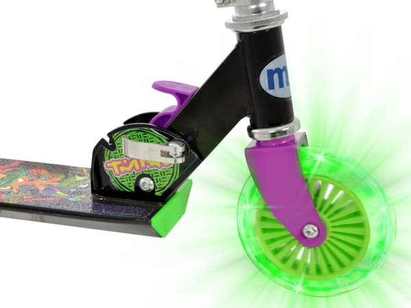 Ninja Turtles Hopfällbar Sparkcykel med Lysande Hjul