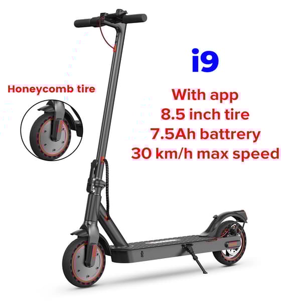 iScooter I9 8,5" sähköpotkulauta, 350 W moottori, 7,5 Ah akku, kokoontaitettava