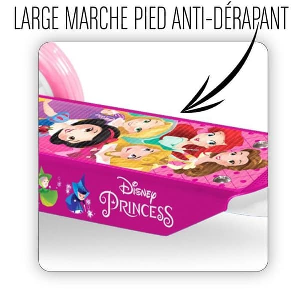 3-hjulig skoter - STAMP - DISNEY PRINCESSES - Justerbar i höjdled - Anti-halk däck