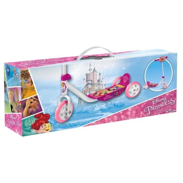 3-hjulig skoter - STAMP - DISNEY PRINCESSES - Justerbar i höjdled - Anti-halk däck