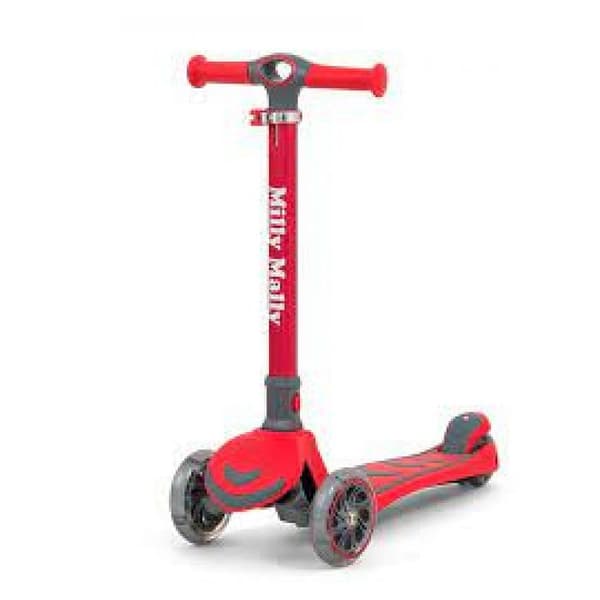 Trottinette - Milly Mally - Boogie - 3 hjul - Röd - Fällbar
