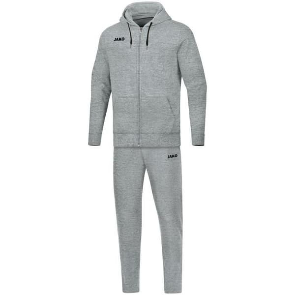 Jako Base träningsdräkt - Herr - Fotboll - Grå - French-Terry - Certifierad ekologisk bomull - Polyester - Viskos