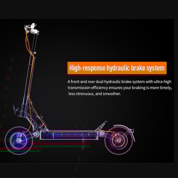 JOYOR S10-S-Z Elscooter för vuxna 1000W*2 Motor 60V18AH Batteri Hopfällbar Elscooter 10" Terrängluftdäck Elscooter för mountainbike