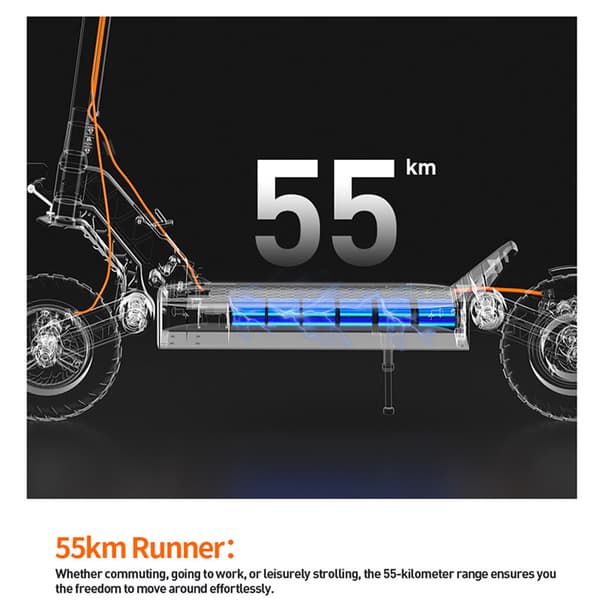 JOYOR S5-Z Elscooter För Vuxna 600W Motor 48V13AH Batteri City EScooter 10 Tums Terrängluftdäck Hopfällbar Elscooter