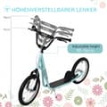 Miniatyrbillede 4 af 9: Børnescooter, Kinderroller Scooter, 139x58x90-96 cm, Lyseblå