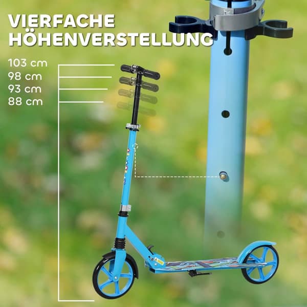 Barns Sparkcykel, 94x38x88-103 cm, Blå