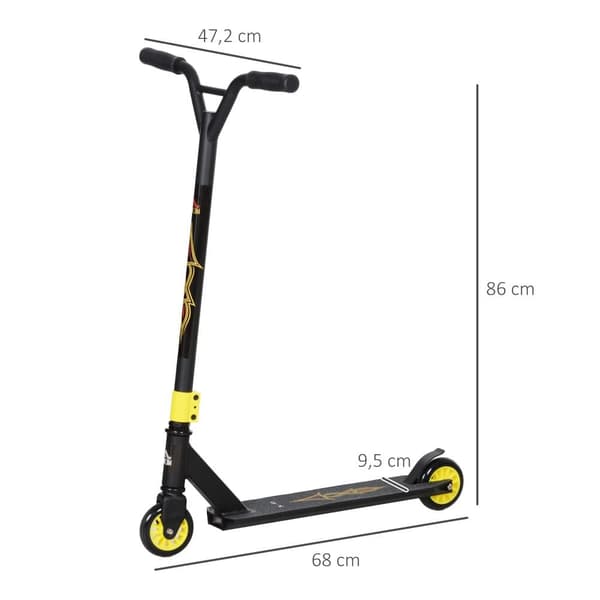 Stunt Scooter, 68x47,2x86 cm, Sort+Guld