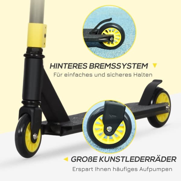 Stunt Scooter, 68x47,2x86 cm, Sort+Guld