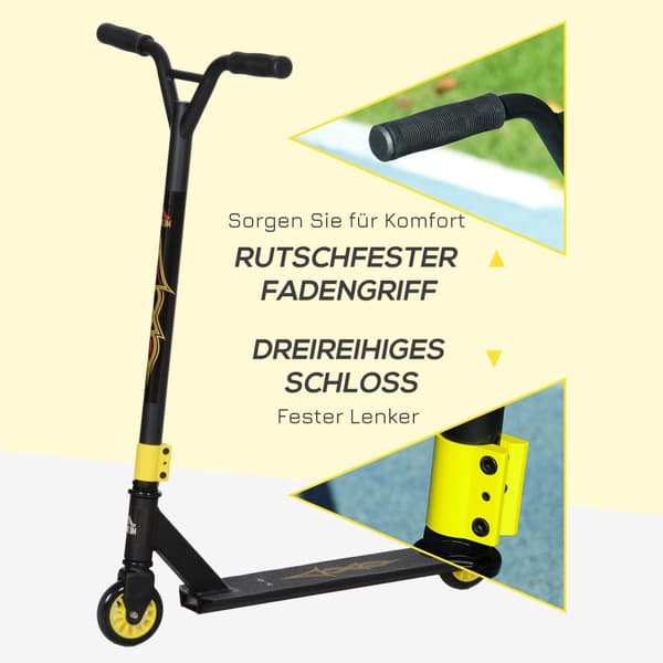 Stunt Scooter, 68x47,2x86 cm, Sort+Guld