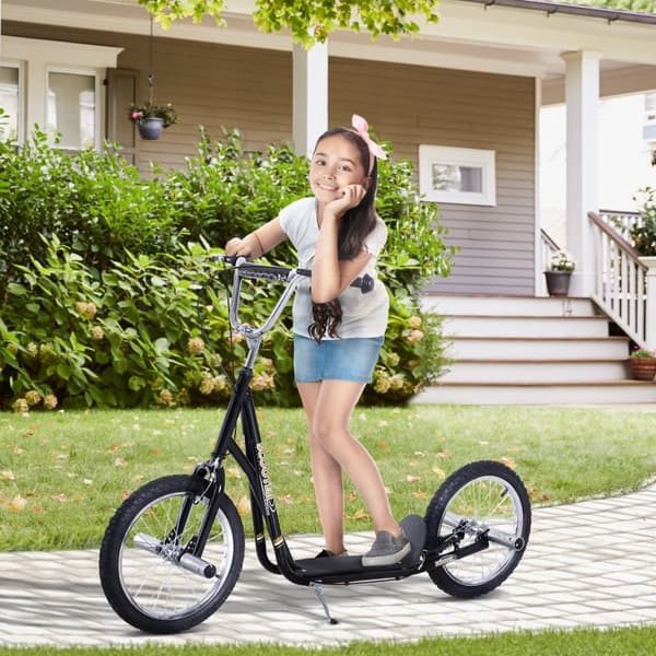 Sparkcykel, 143x58x92-100 cm, Svart