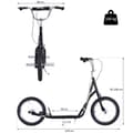 Miniatyrbild 4 av 9: Sparkcykel, 143x58x92-100 cm, Svart