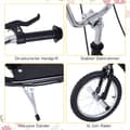 Miniatyrbild 6 av 9: Sparkcykel, 143x58x92-100 cm, Svart