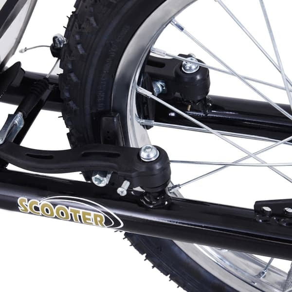 Sparkcykel, 143x58x92-100 cm, Svart