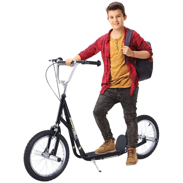 Sparkcykel, 143x58x92-100 cm, Svart