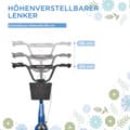 Miniatyrbillede 4 af 9: Scooter, Børnescooter, 139x58x90-96 cm, Blå+Sort
