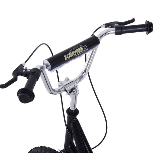 Scooter, Børnescooter 16 tommer, 135x58x92-100 cm, Sort