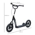 Miniatyrbild 3 av 9: Sparkcykel, Kinderroller, 120x52x80-88 cm, Svart