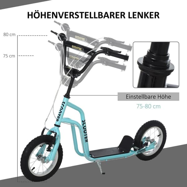 Scooter, 120x58x75-80 cm, Blå