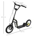 Miniatyrbild 3 av 9: Sparkcykel, Barnsparkcykel, 120x58x85-95 cm, Svart