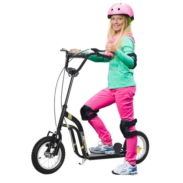 Sparkcykel, Barnsparkcykel, 120x58x85-95 cm, Svart
