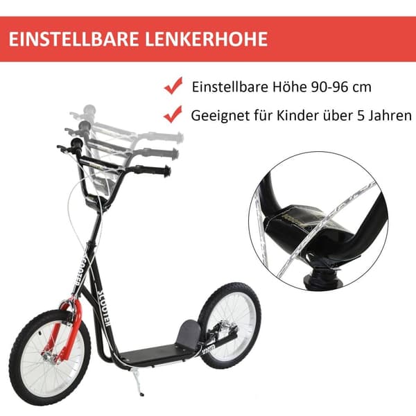 Scooter, 139x58x90-96 cm, Blå