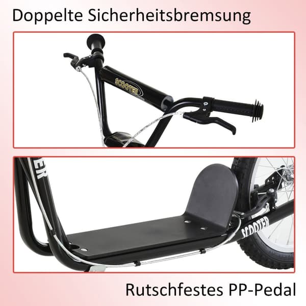 Scooter, 139x58x90-96 cm, Blå