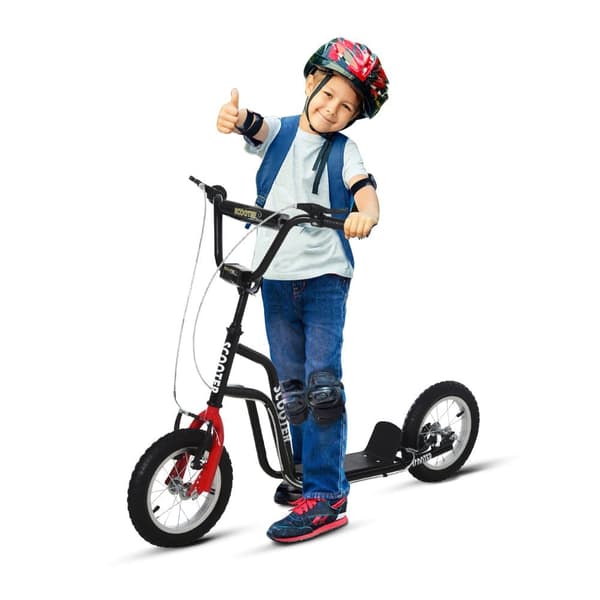 Sparkcykel, Barnsparkcykel, 120x58x75-80 cm, Svart