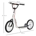 Miniatyrbild 3 av 9: Sparkcykel, 139x58x90-96 cm, Vit
