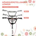Miniatyrbild 4 av 9: Sparkcykel, 139x58x90-96 cm, Vit