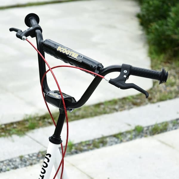 Sparkcykel, 139x58x90-96 cm, Vit