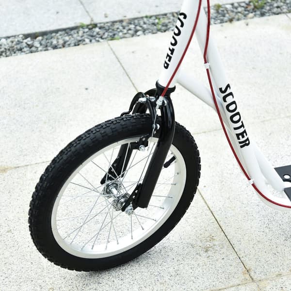 Sparkcykel, 139x58x90-96 cm, Vit