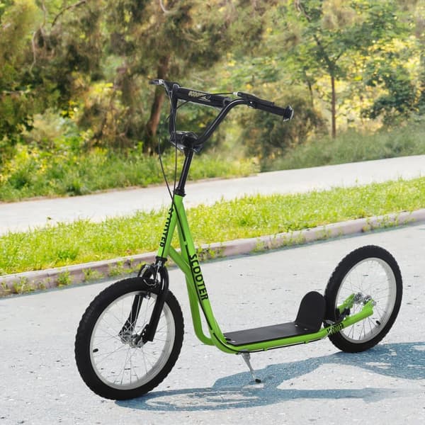 Sparkcykel, 139x58x90-96 cm, Grön