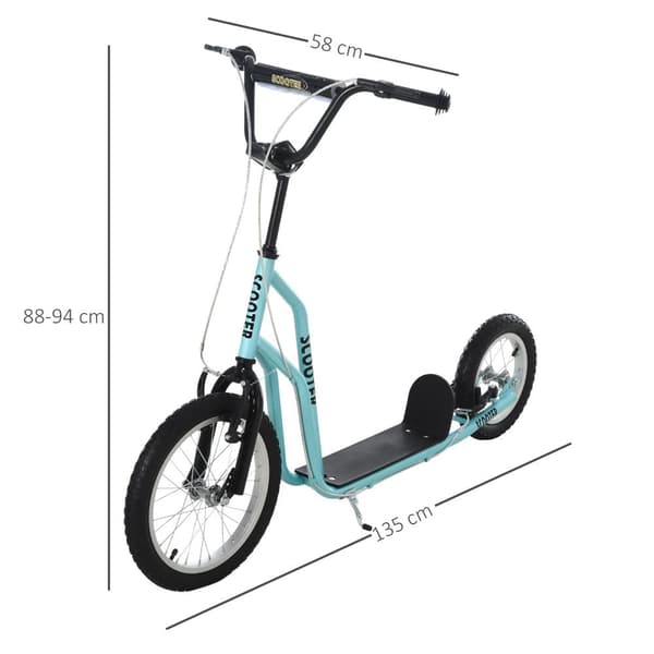 Scooter, Rulleskøjte, 135x58x88-94 cm, Blå
