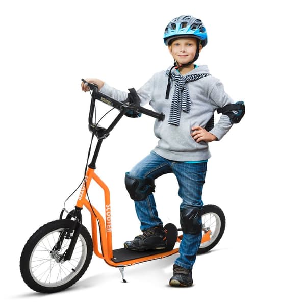 Sparkcykel för barn, Kinderroller, 135x58x88-94 cm, Orange