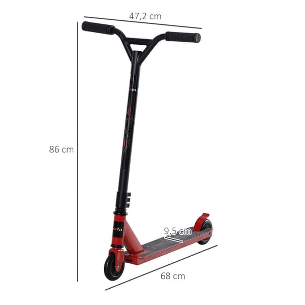 Stunt Scooter, Pro, 68x47.2x86 cm, Rød