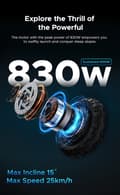Miniatyrbild 4 av 11: ENGWE Y600 18.2AH elskoter, 600W 25km/h & 70km räckvidd, 10 *4.0 däck, avtagbart säte, svart & rött