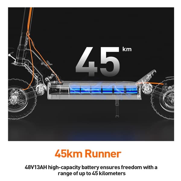 JOYOR S5 (ABE) Elscooter för vuxna 500W motor 48V13AH batteri elscooter 10 tum luftdäck stadspendling elscooter