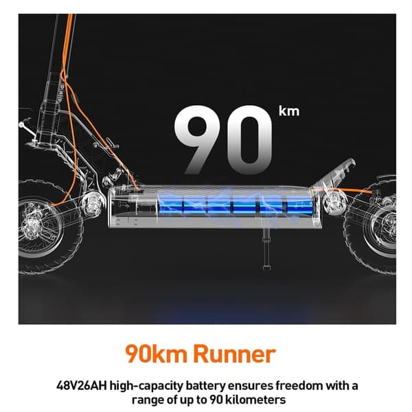 JOYOR S5PRO (ABE) Sähköpotkulauta Aikuisille 500W Moottoria 48V26AH Akku Sähköpotkulauta 10 Tuuman Maastorengas Sähkövuori Potkulauta